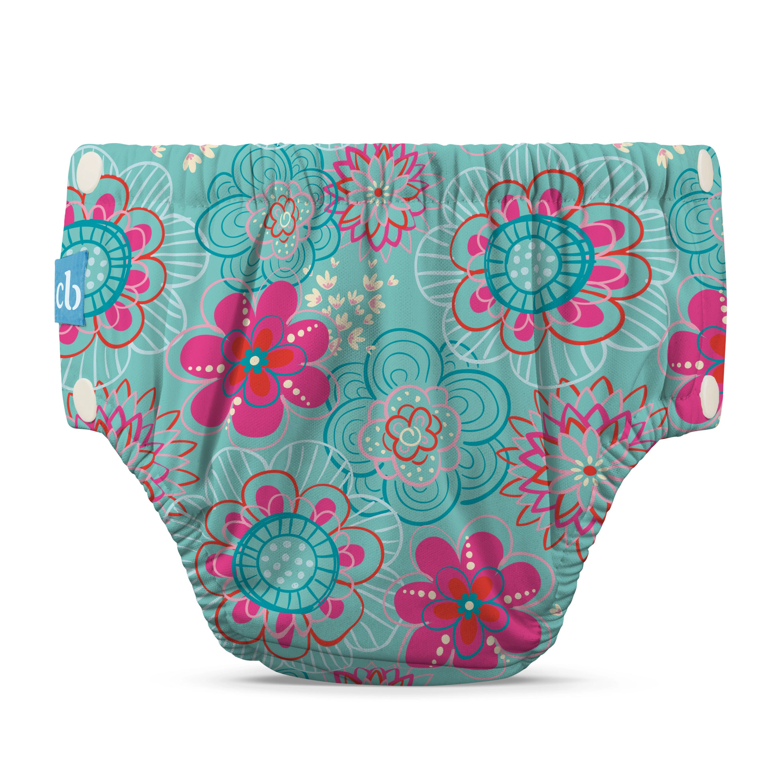 Charlie Banana Reusable Swim Diaper Snaps Medium - Floriana