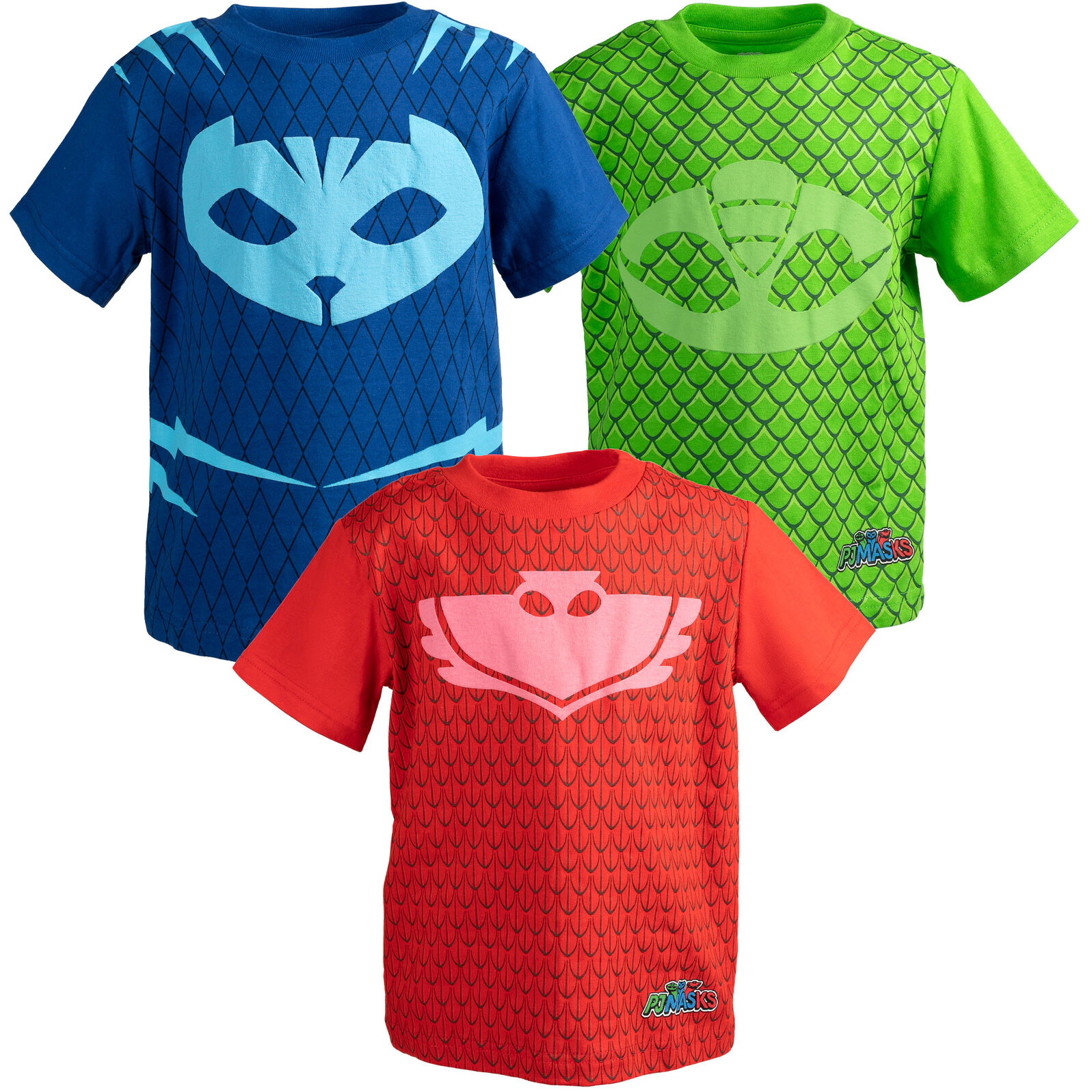PJ Masks Boys' 3-Pack Short Sleeve T-Shirts