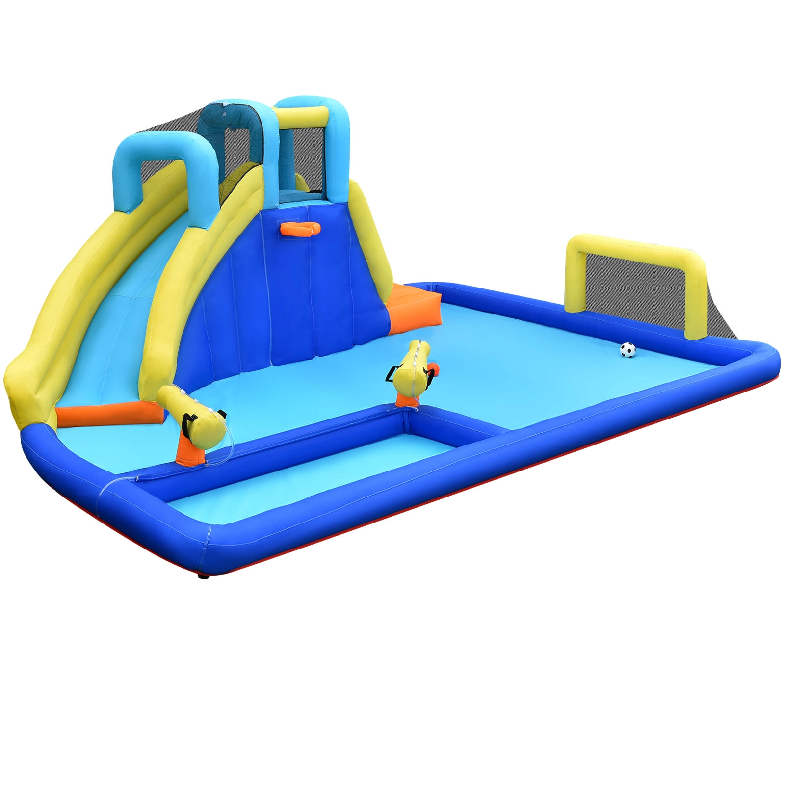 Hivvago 6-in-1 Inflatable Water Slide Jumping House without Blower