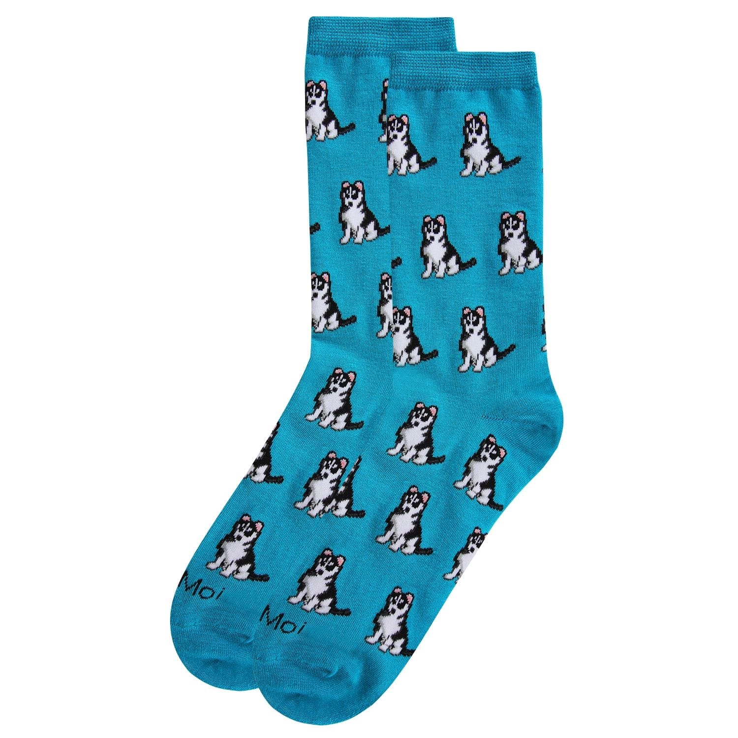 MeMoi Huskies Bamboo Blend Crew Socks