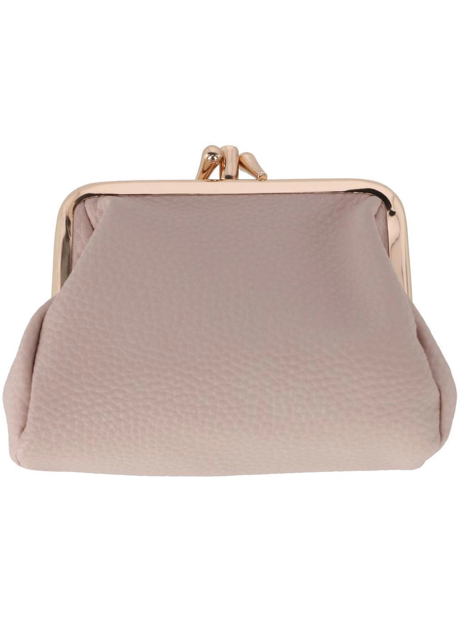 Julia Buxton Women's Premium Faux Leather Triple Frame Coin Purse Wallet