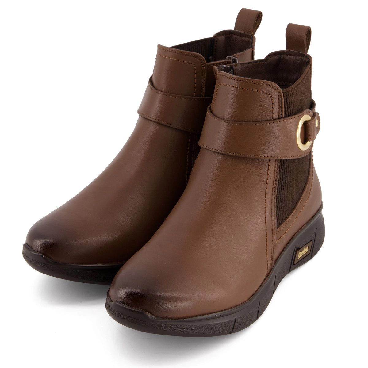 Andrea Leather Booties, Ultra Comfort
