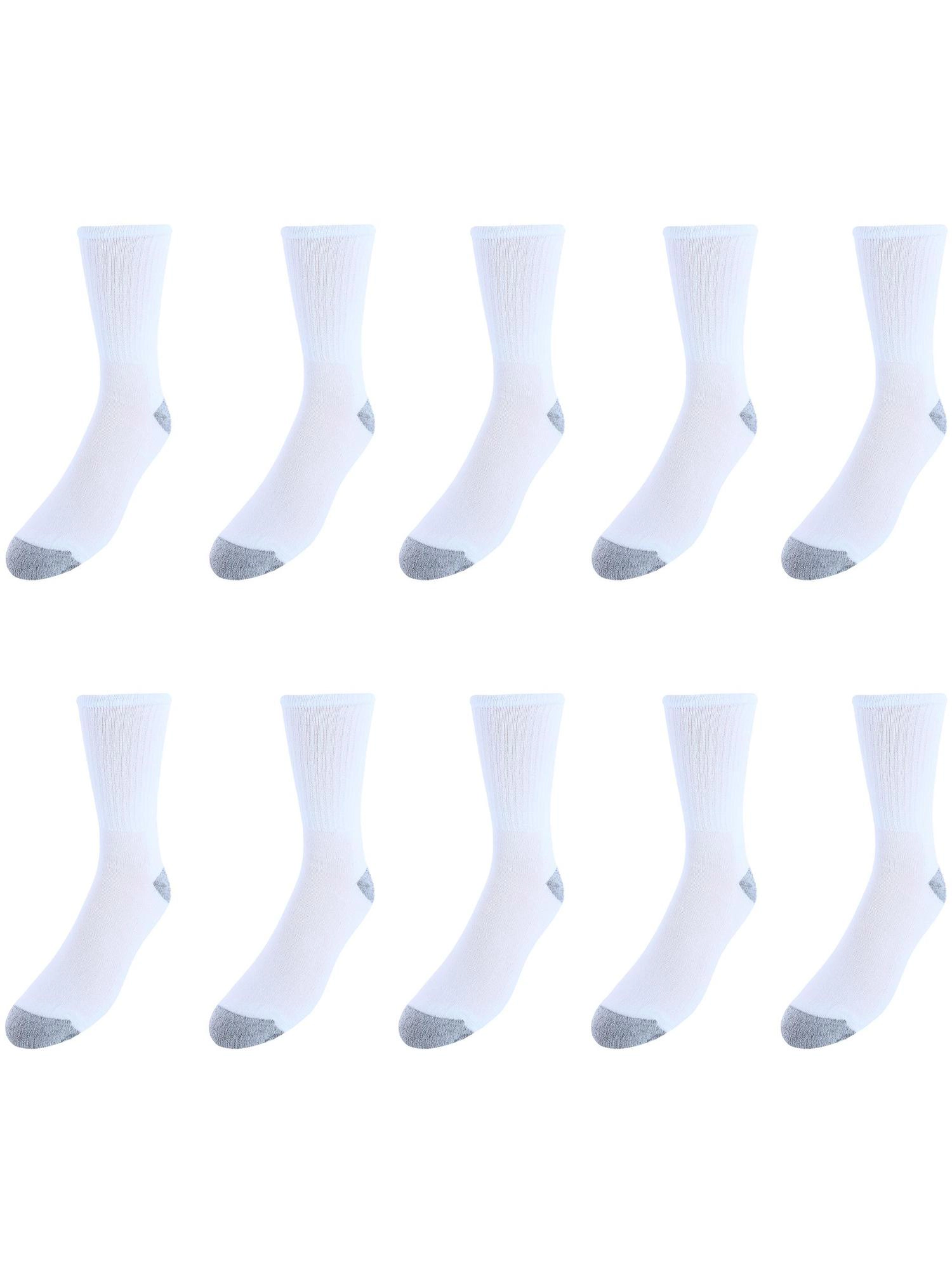Sock Trends Men's Half Cushion Cotton Crew Socks (Pack of 10)