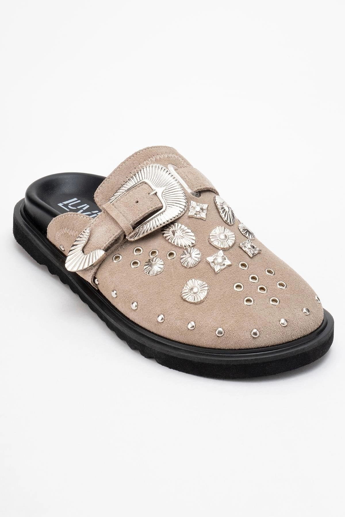 Forever & Always Womens Maril Leather Buckle Sandals