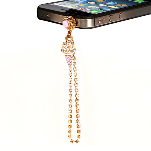 GBruno Crystal Ice Cream Phone Dust Plug Pendant
