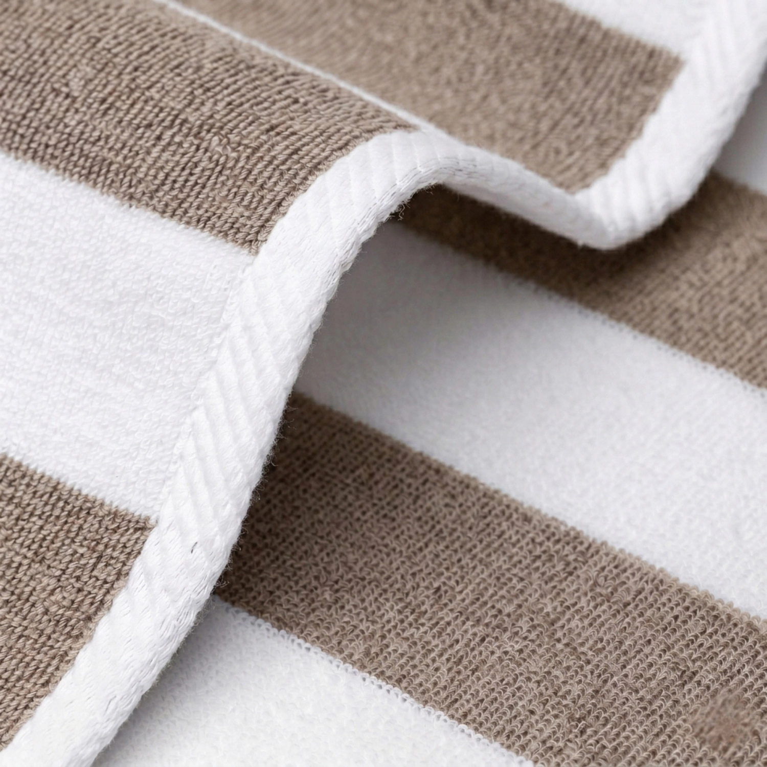 Plazatex Terry Cabana 80% Cotton 20% Polyester Oversized 6 Pack Beach Bath Towel 36" x 66" Taupe