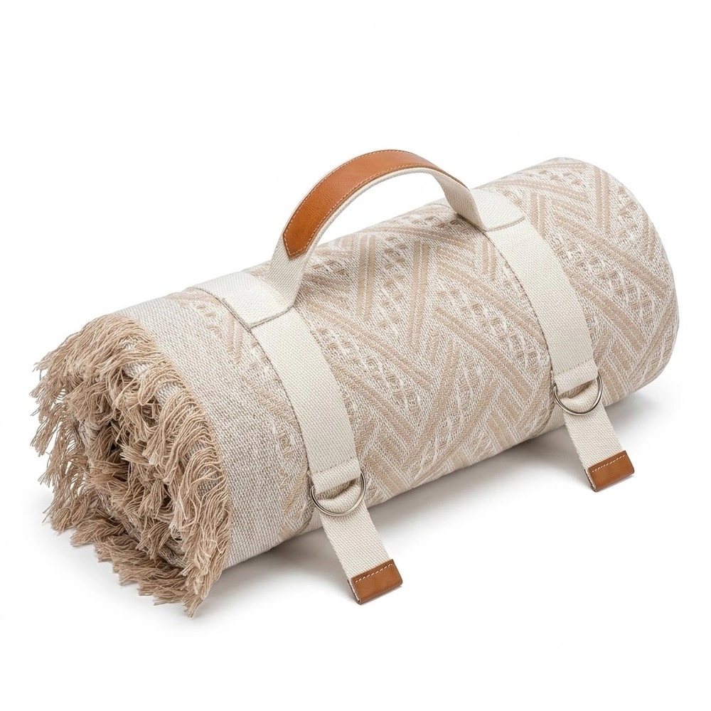 Technopliance Extra Large Waterproof Boho Picnic Blanket 70 x 70 Inch