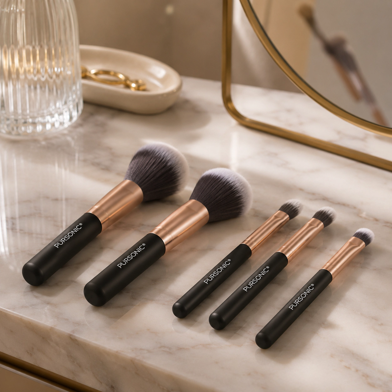 Pursonic Women’s Professional 5 Pcs Studio Makeup Brush Set