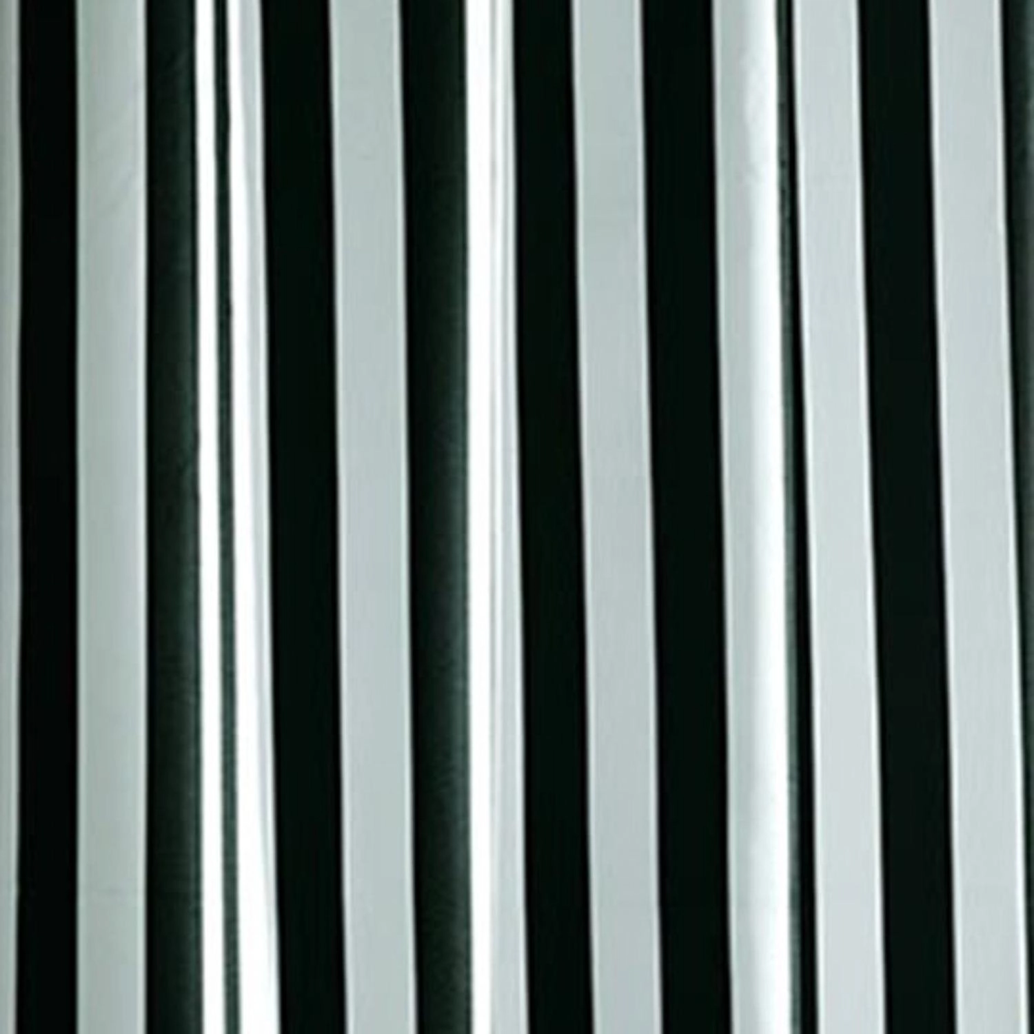 Commonwealth Outdoor Decor Coastal Stripe UV Protected Printed Top Panel With 8 Metal Grommets - 50"x108" - Black