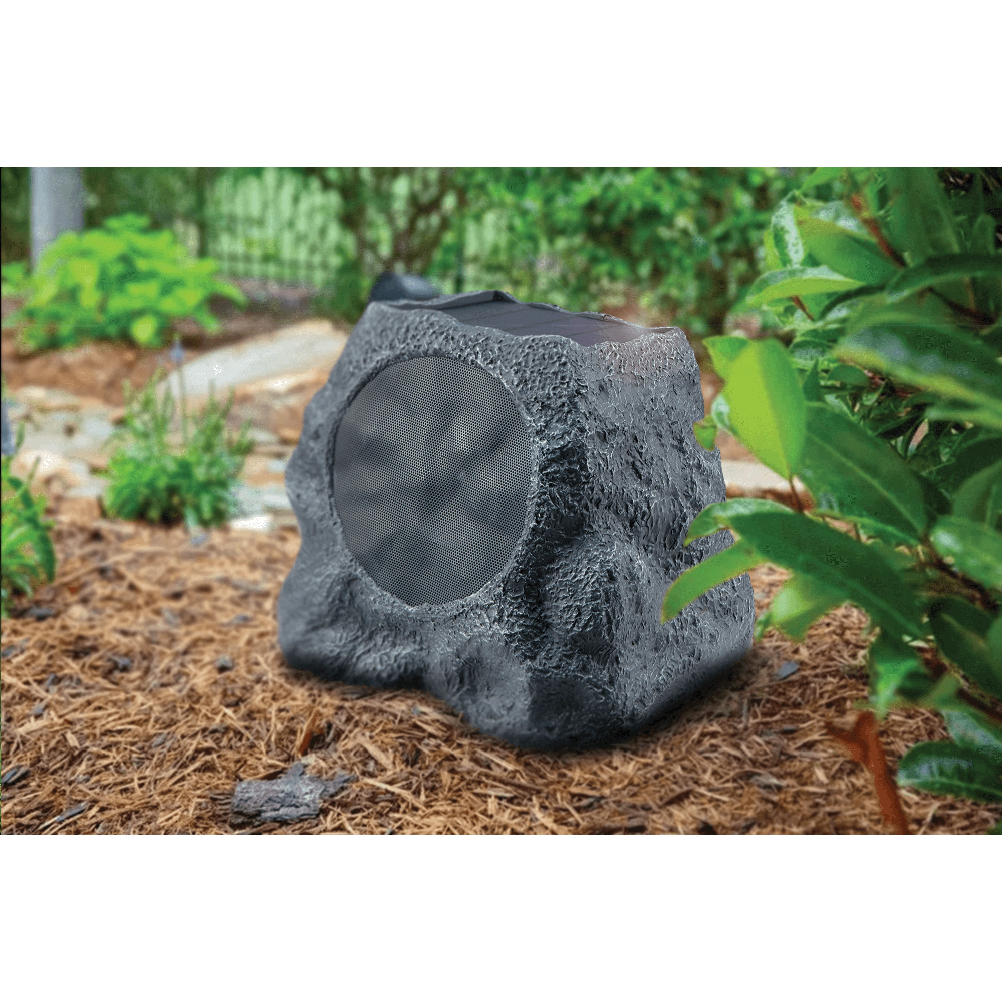 SoundPro 1-Pair Bluetooth Multi-Link Solar Rechargeable Wireless Rock Speakers