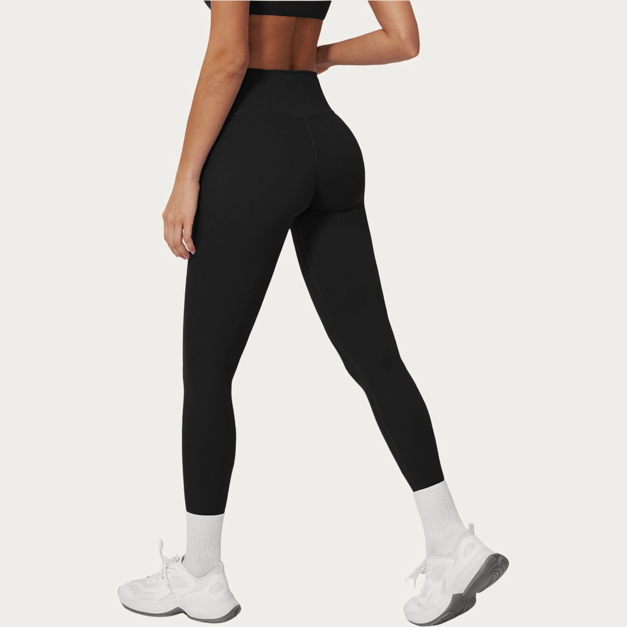 Anna-Kaci Active Women's High Waist Leggings with Smooth Stretch Fabric and Curved Seam Detail