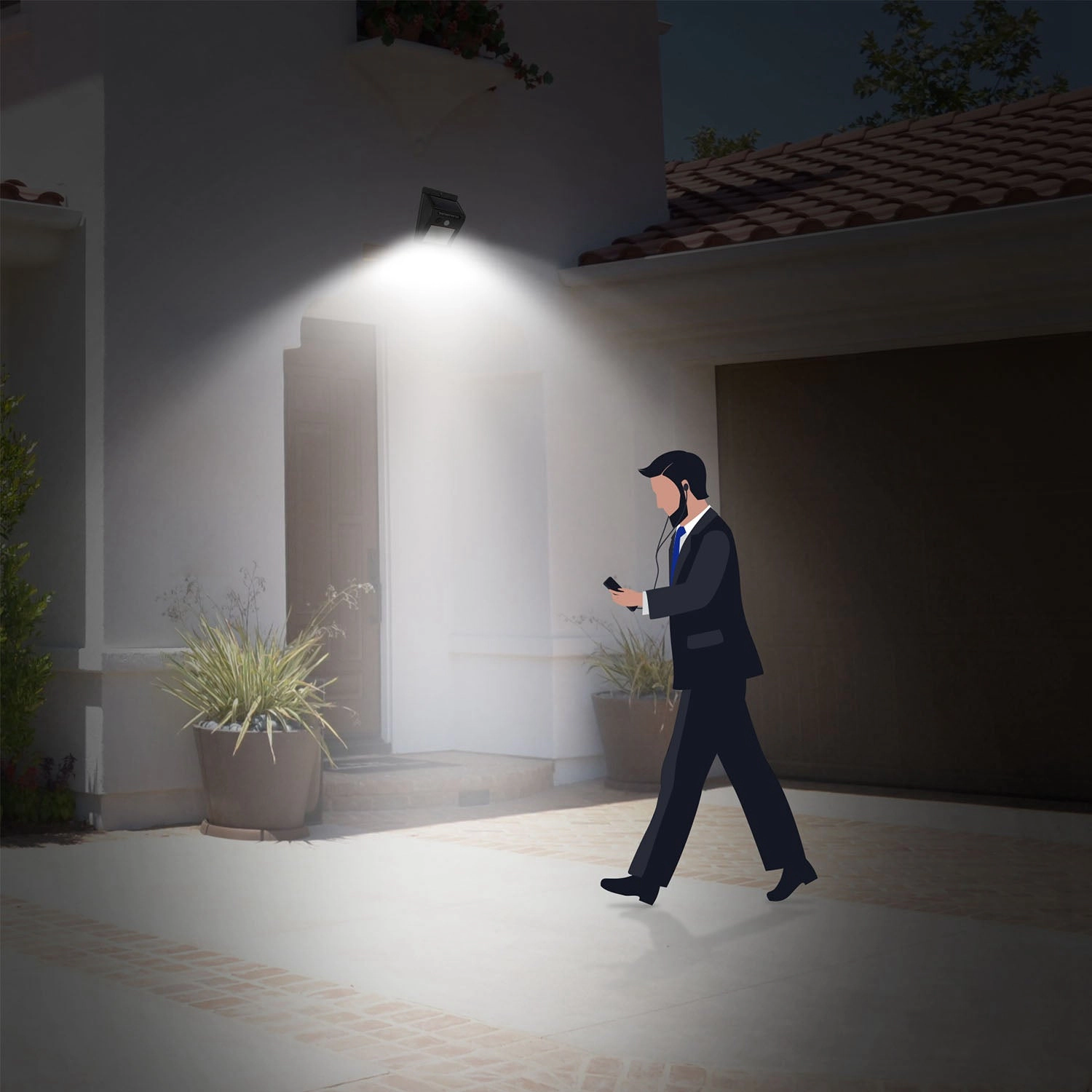 GBruno Solar Motion Sensor Light 20 LEDs Outdoor