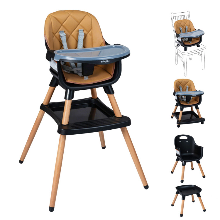 Hivvago 9-in-1 Convertible High Chair for Babies and Toddlers with Seat Cushion