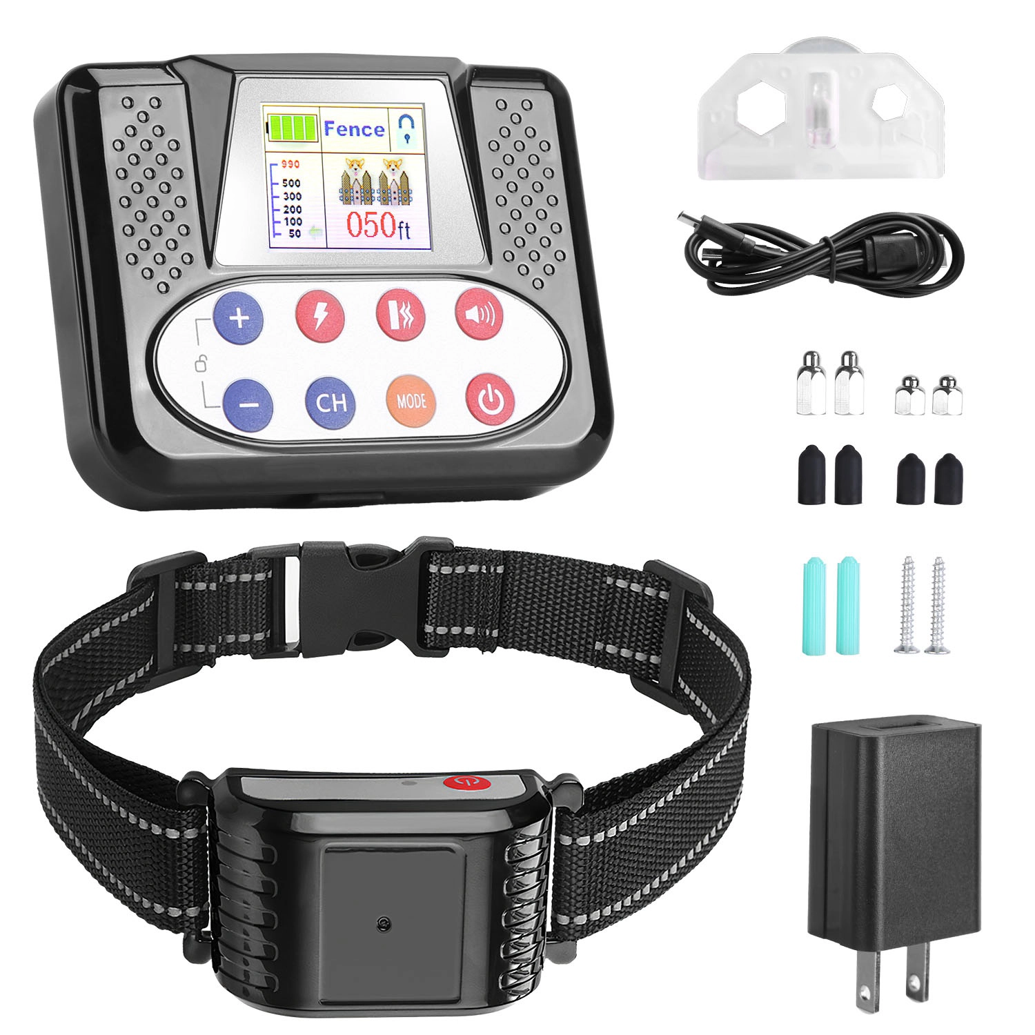 GBruno 2-in-1 Wireless Dog Fence Training Collar
