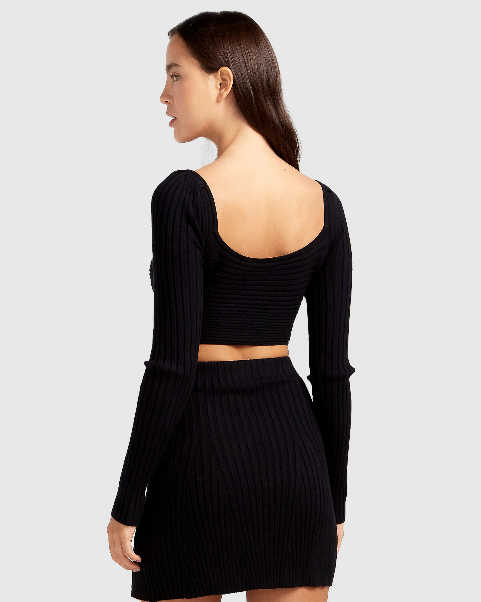 Belle & Bloom Womens Forget Me Not Knit Crop