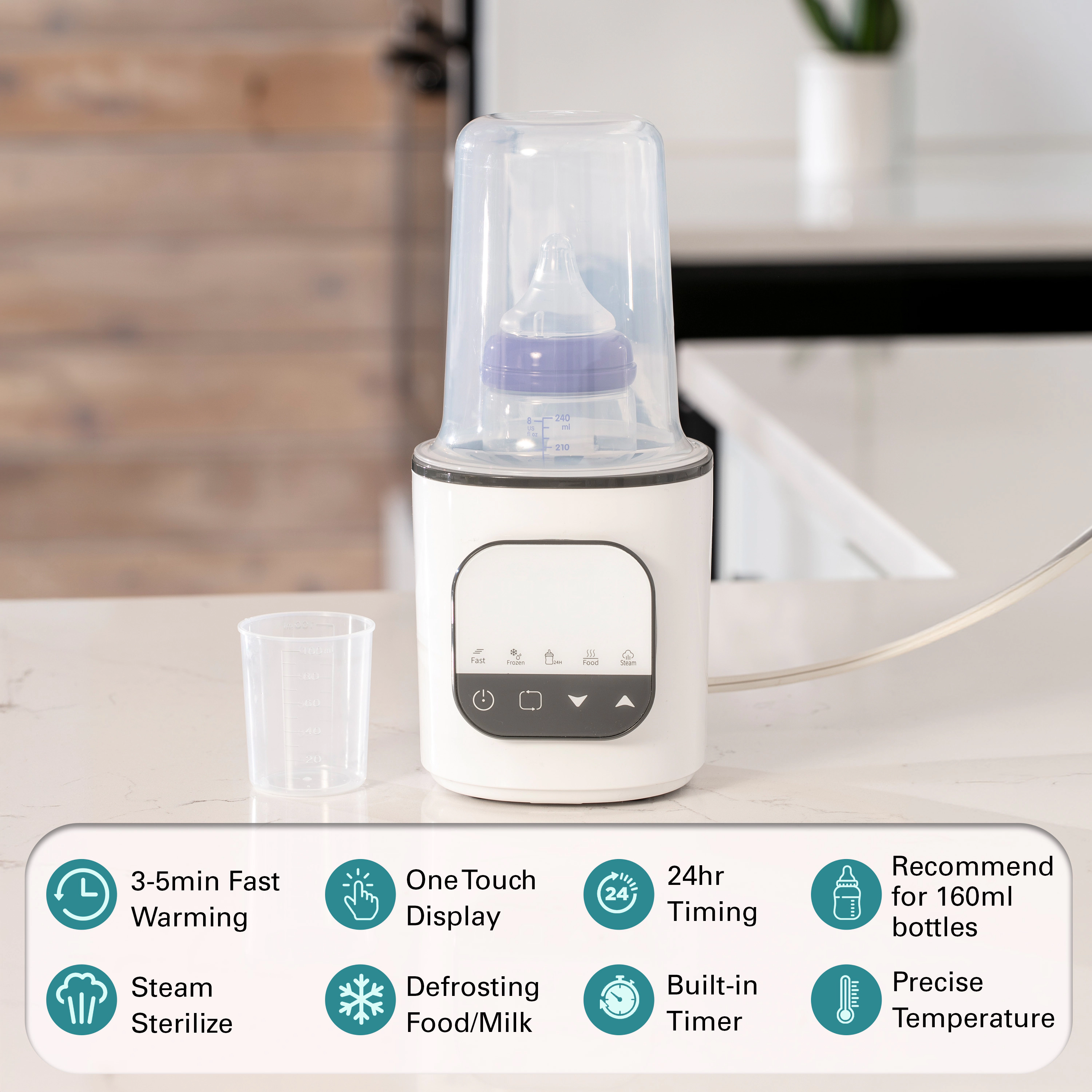 Sperric Baby Bottle Warmer - Fast Milk Warmer with Temperature Control, Sterilizer & Timer for Formula and Breast Milk