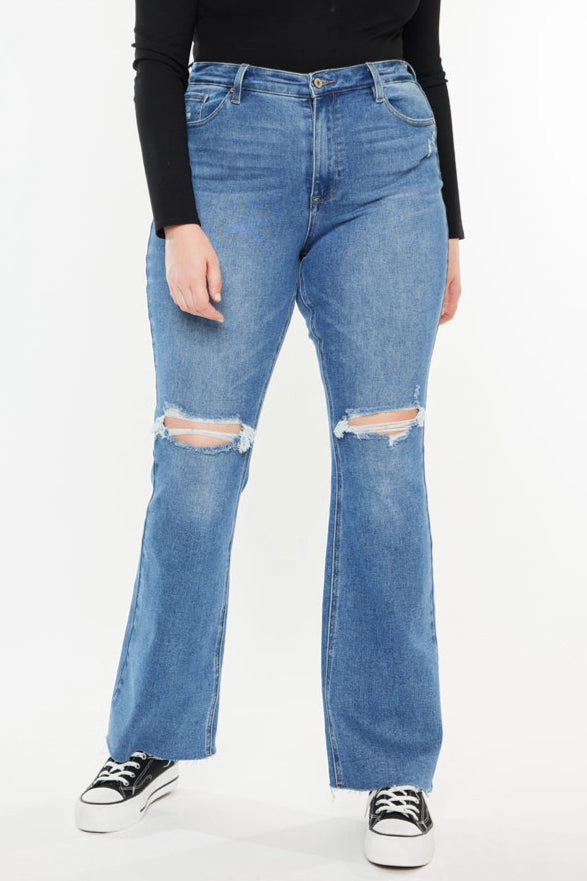 KanCan Women's Plus Essentials High Rise Bootcut Jeans Sunflower