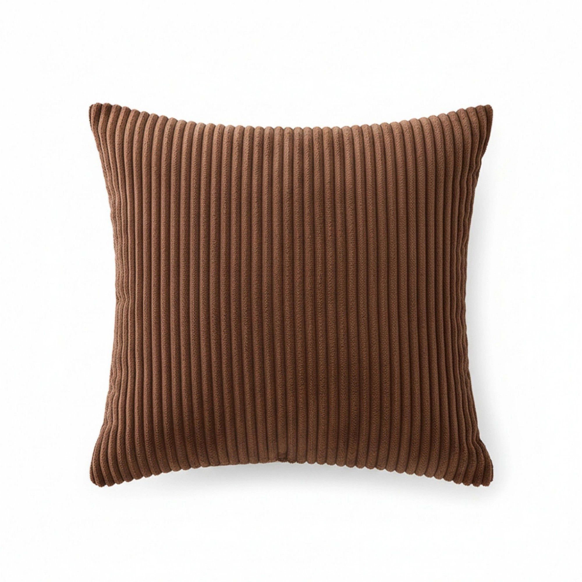 Alilang Unisex Ribbed Textured Pillow Cover Decorative Square Cushion Case Single Piece 17.7x17.7in