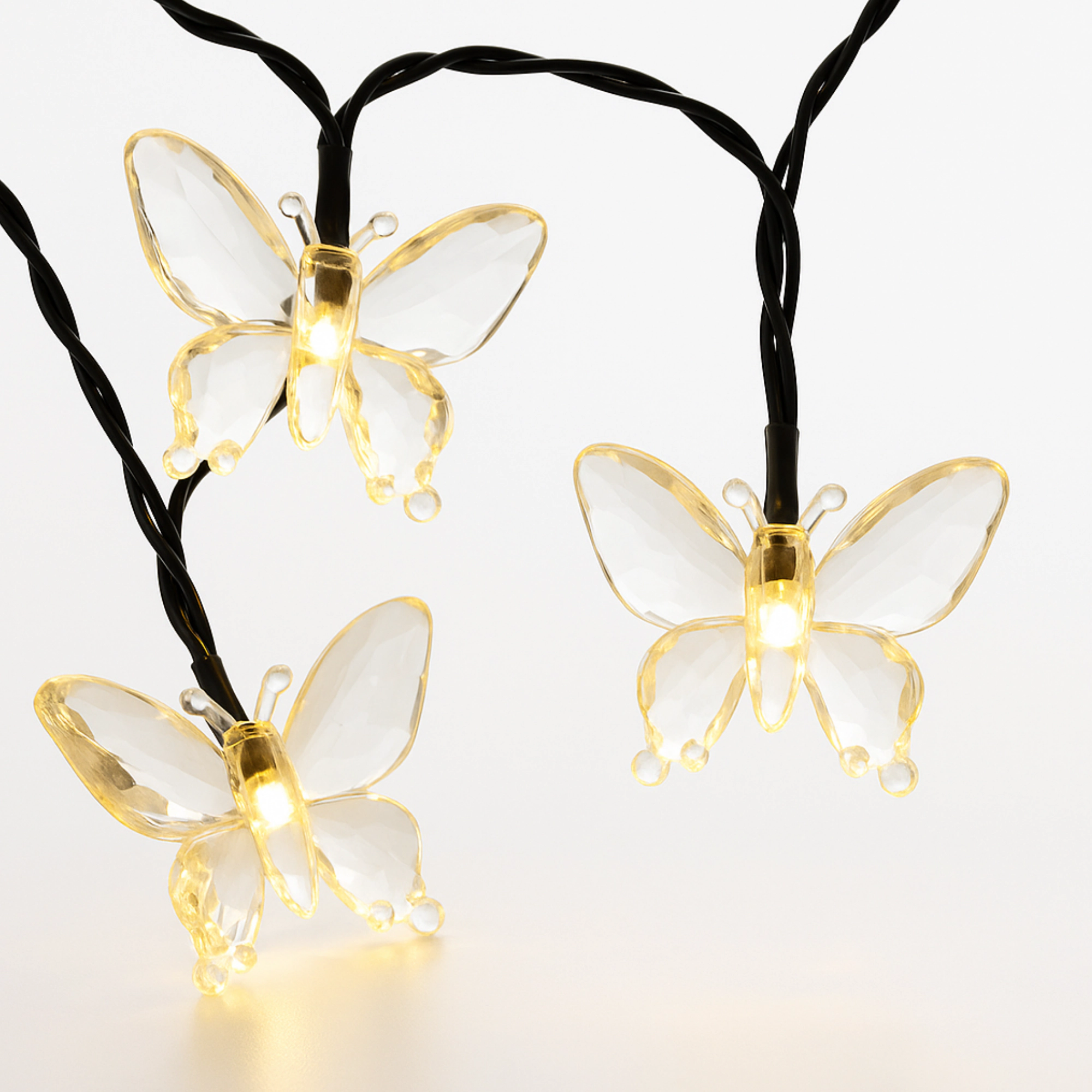Elegani Solar Butterfly LED String Lights, 8 Modes