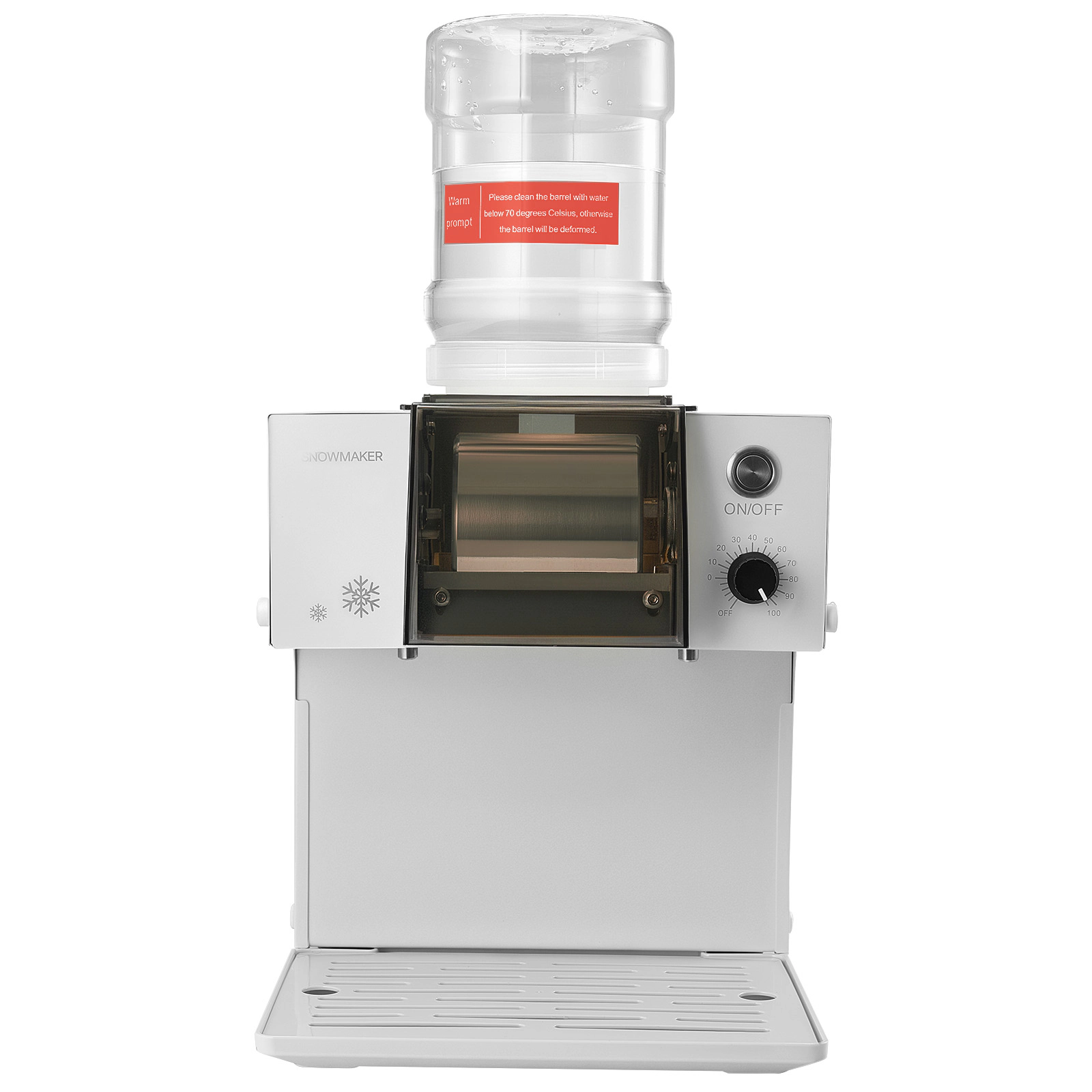 HONGGE Snowflake Ice Machine /24H Snowflake Ice Maker Ice-Shaver Machine with Stainless Steel Blade Electric Snow Cone