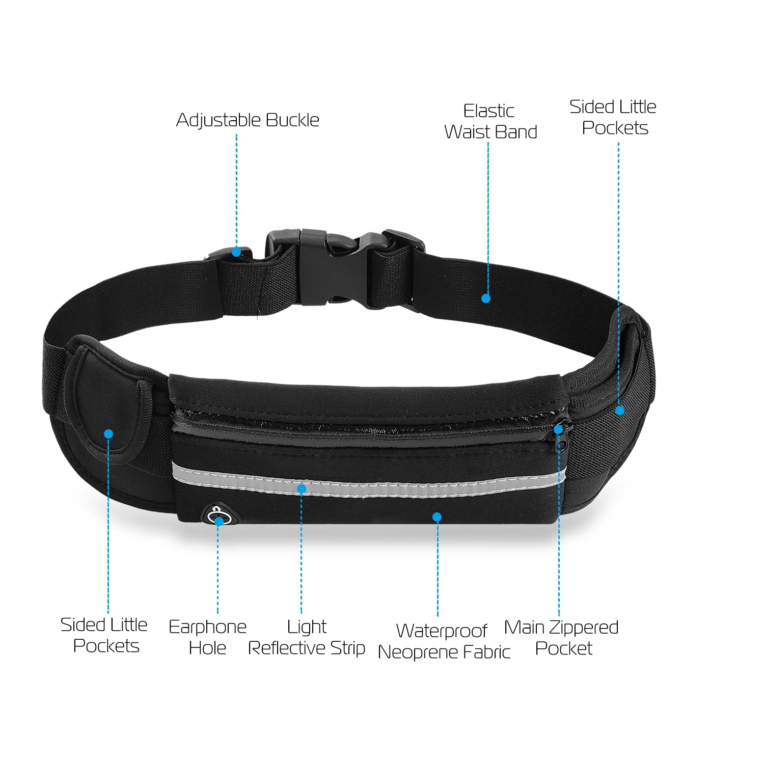 GBruno Waterproof Adjustable Running Belt Bag