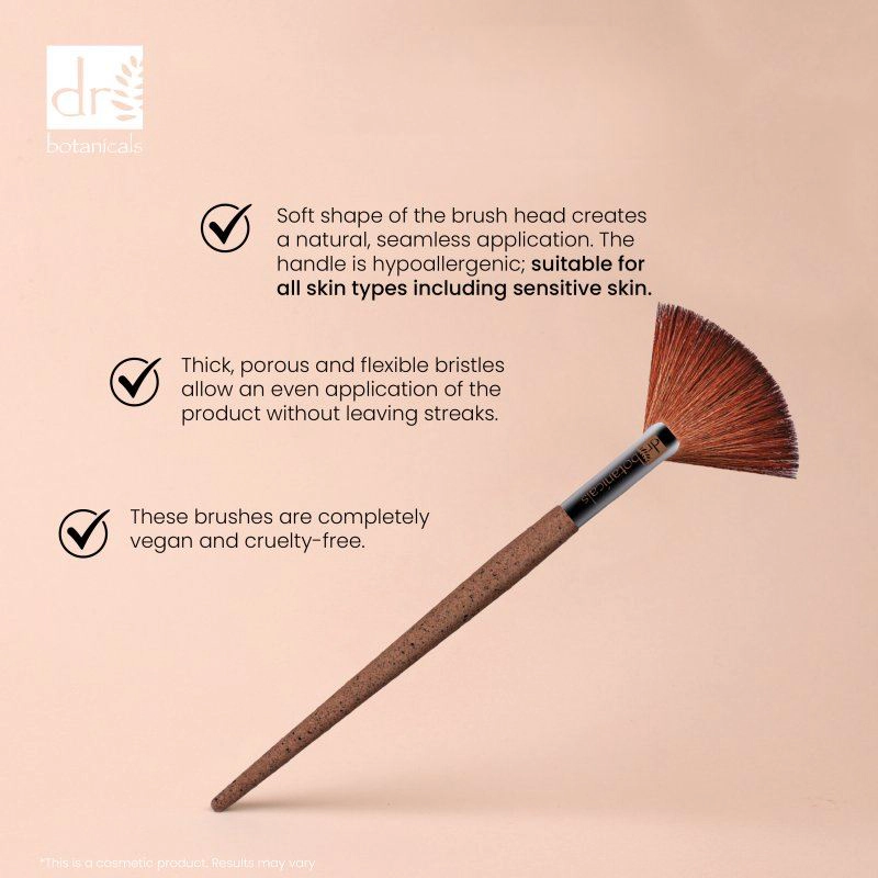 Dr Botanicals Coffee Ground Fan Brush