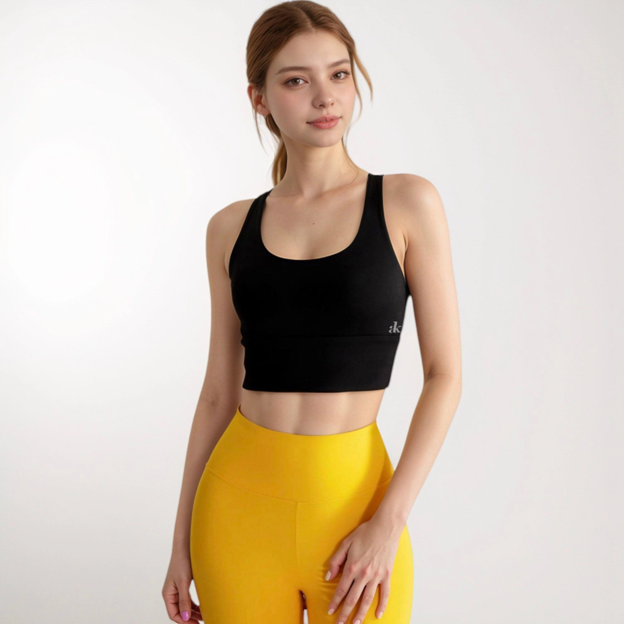 Anna-Kaci Women's Crisscross Back Sports Bra with Wide Elastic Band and Supportive Straps for Activewear