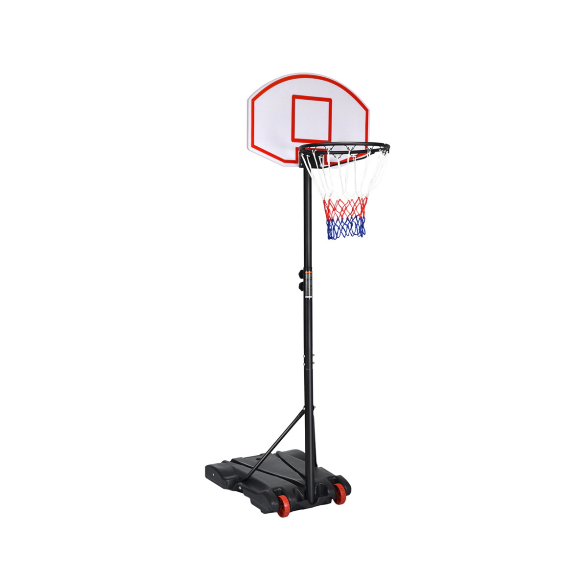 SUGIFT 5.8-ft to 6.8-ft Adjustable Basketball Hoop Stand with 2 Front Wheels and Water Fillable Base