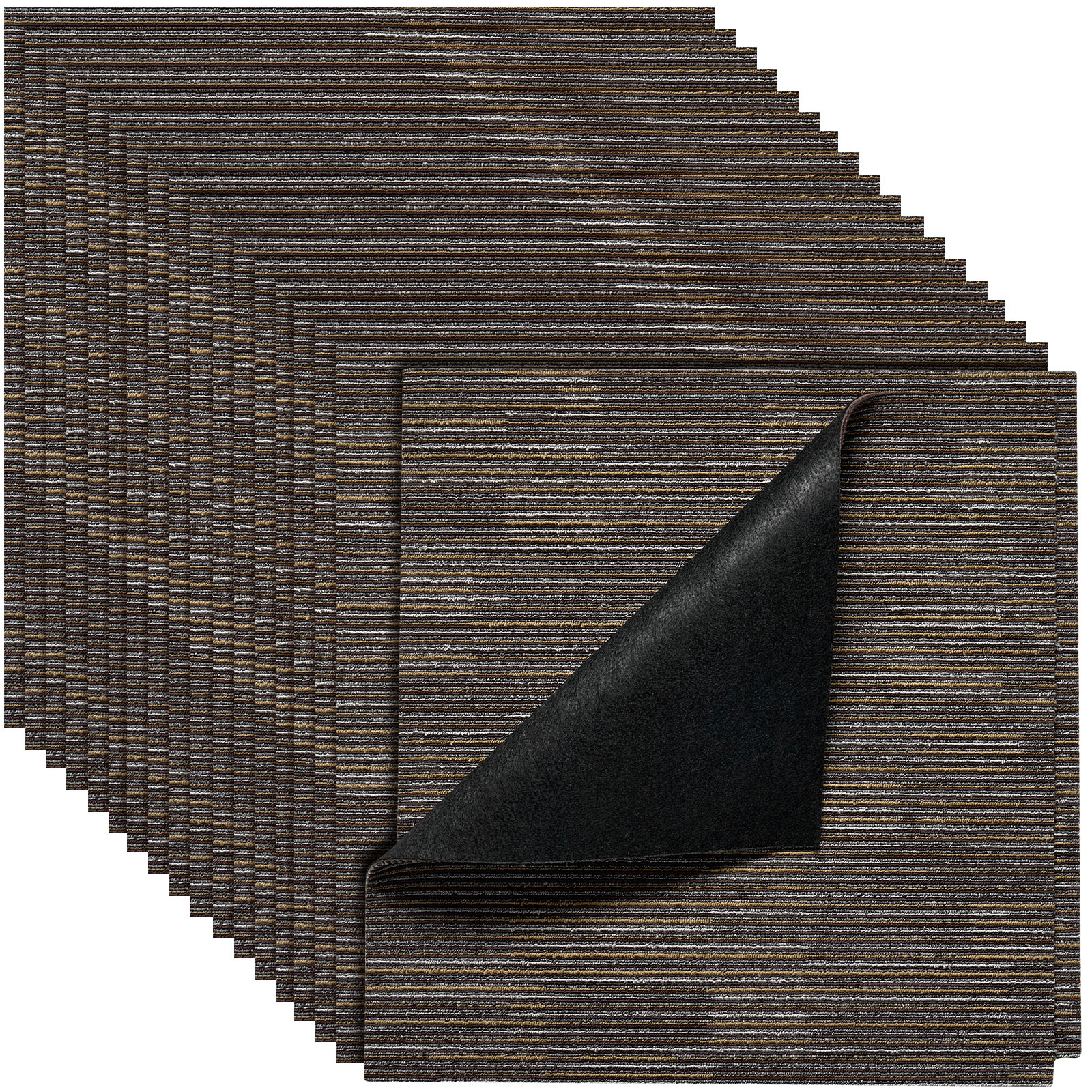 HONGGE Carpet Tiles Reusable Carpet Squares With Padding Attached Soft Padded Carpet Tiles Easy Install DIY for Bedroom