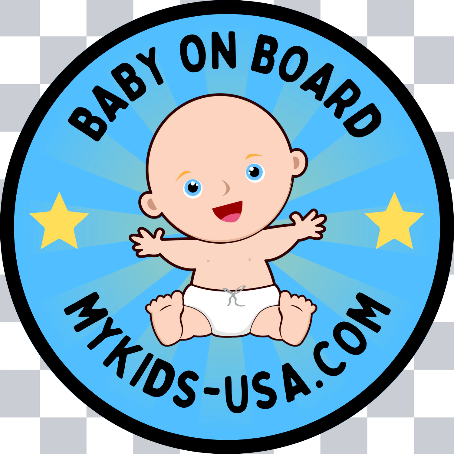 MyKids-USA® Baby on Board Sticker 2 Sets