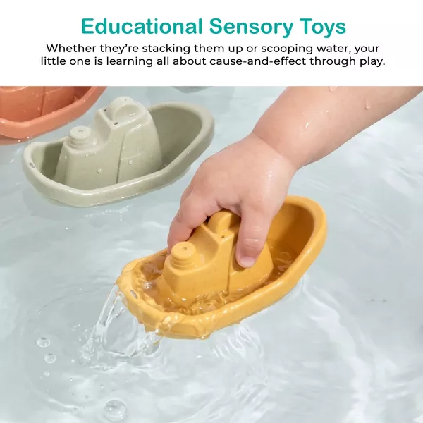 Sperric Floating Boats Bath Toys for Babies & Toddlers, Bath Toy Set for Kids, Mold-Free Water Table Toys, Educational