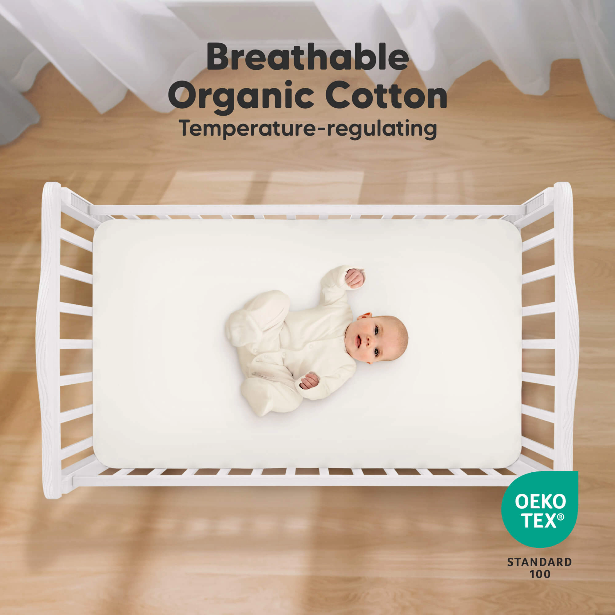 KeaBabies Soothe Fitted Crib Sheet