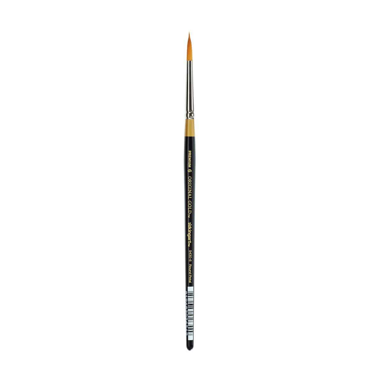 KINGART Original Gold 9430 Flora Round Petal Golden Taklon Brush