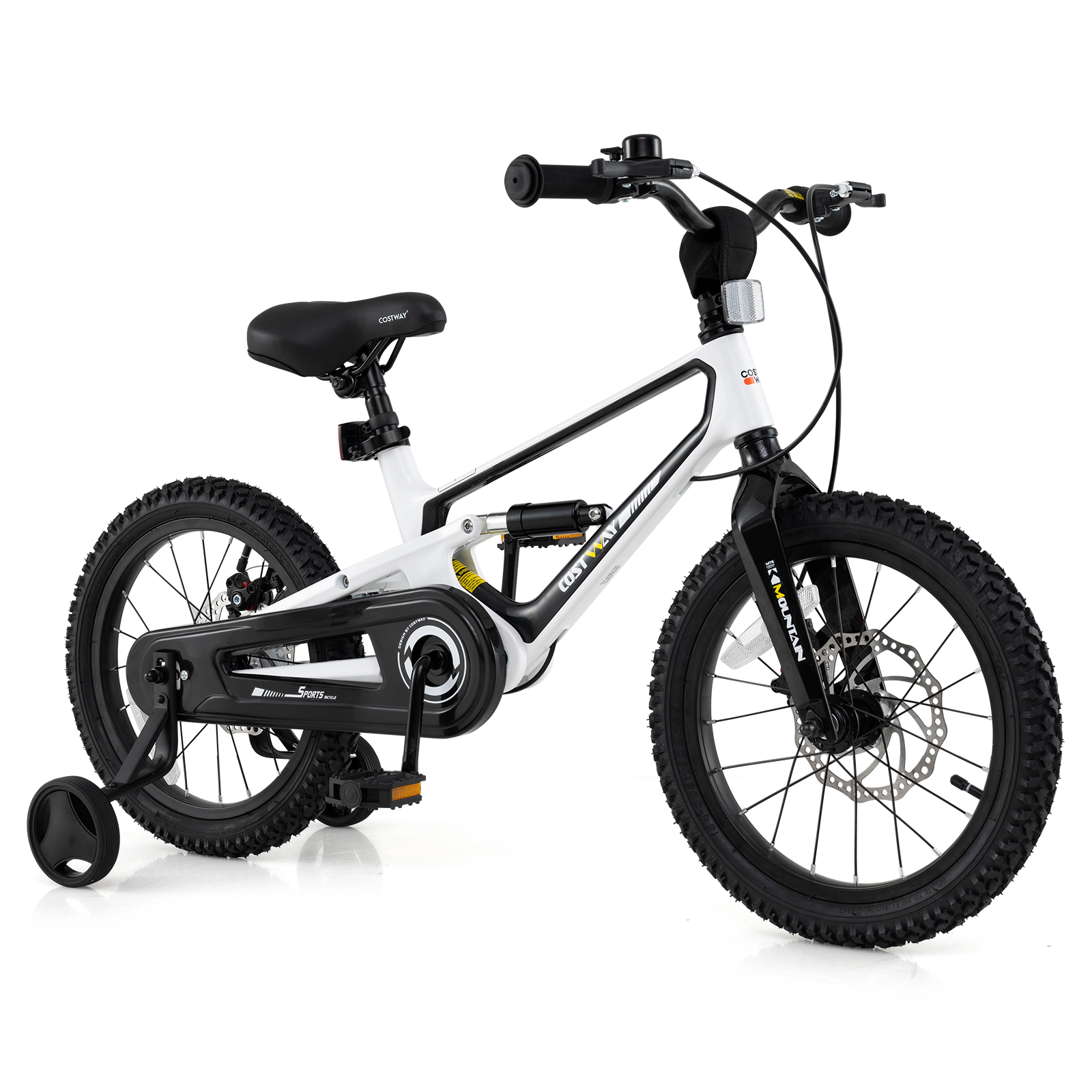 LJG 16 Inch Kids Bike Magnesium Alloy Bicycle Adjustable for Aged 4 to 7-16 Inches