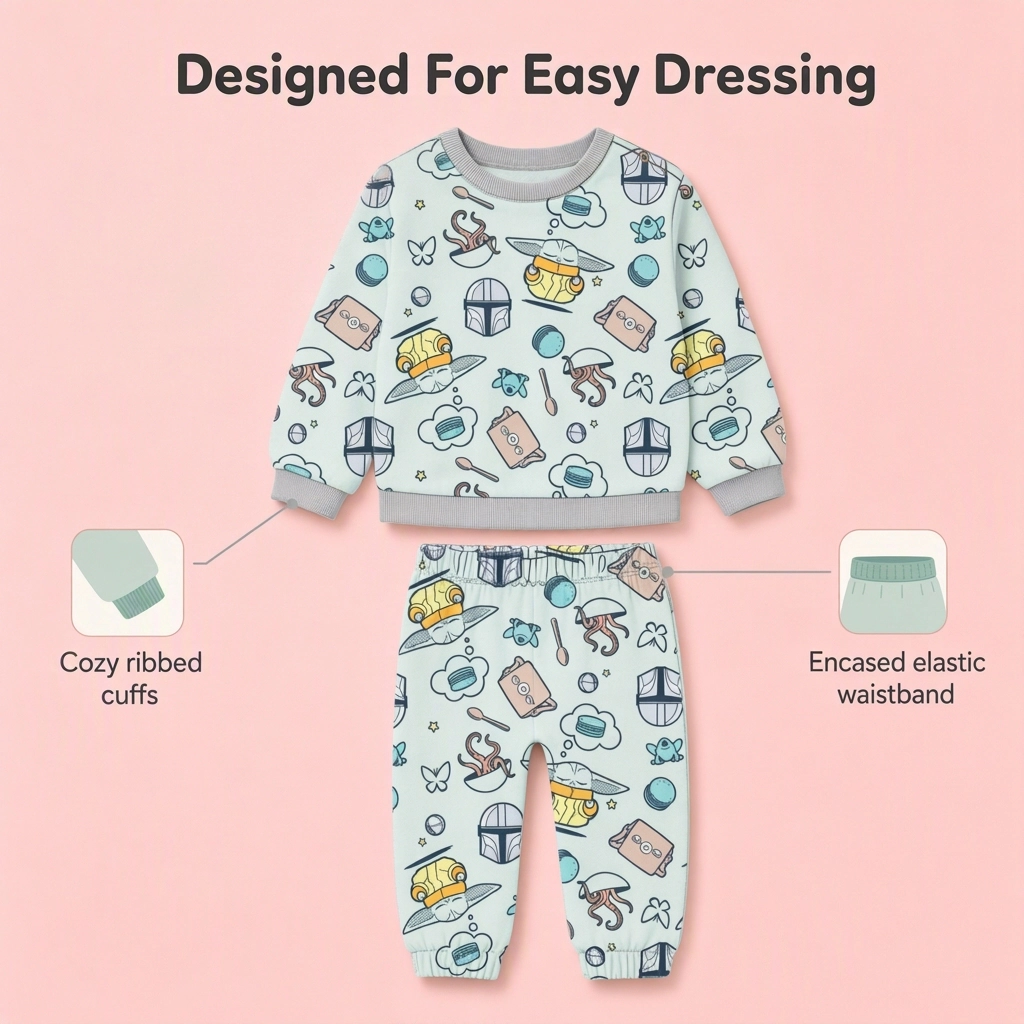 Star Wars Girls' 2-Piece Sweatshirt and Joggers Set