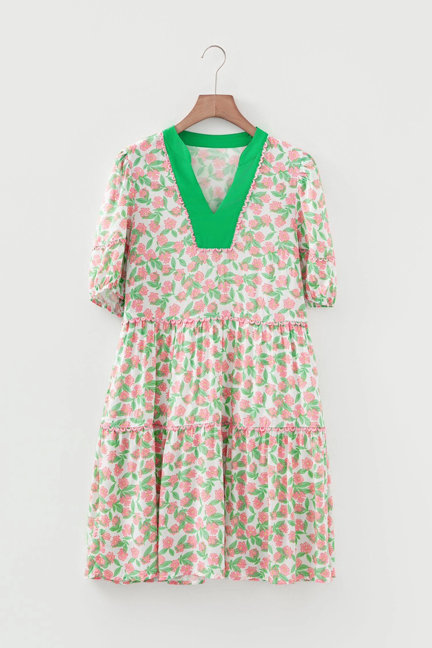 Threaded Pear Women's Rachel Short Puff Sleeve Dress