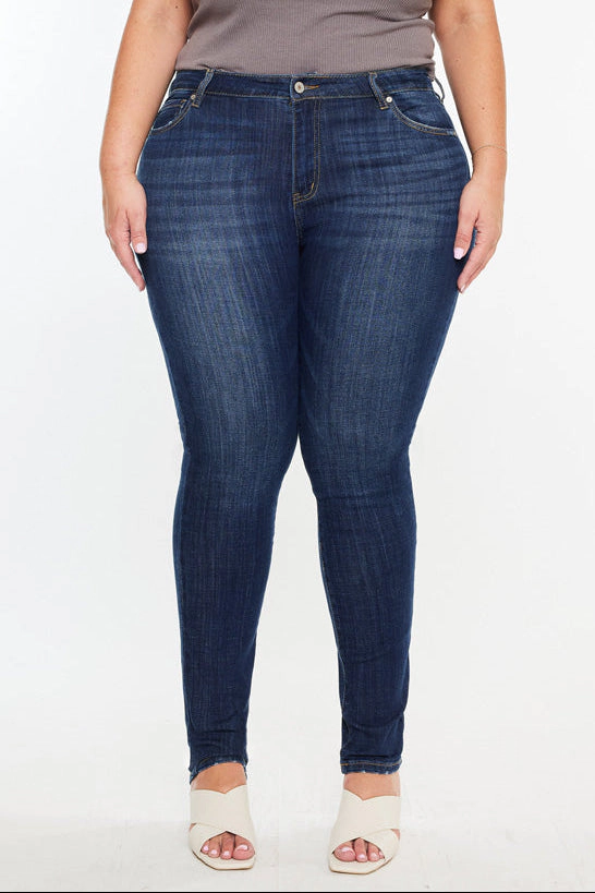 Kancan Women's Plus High Rise Super Skinny Jeans Beth