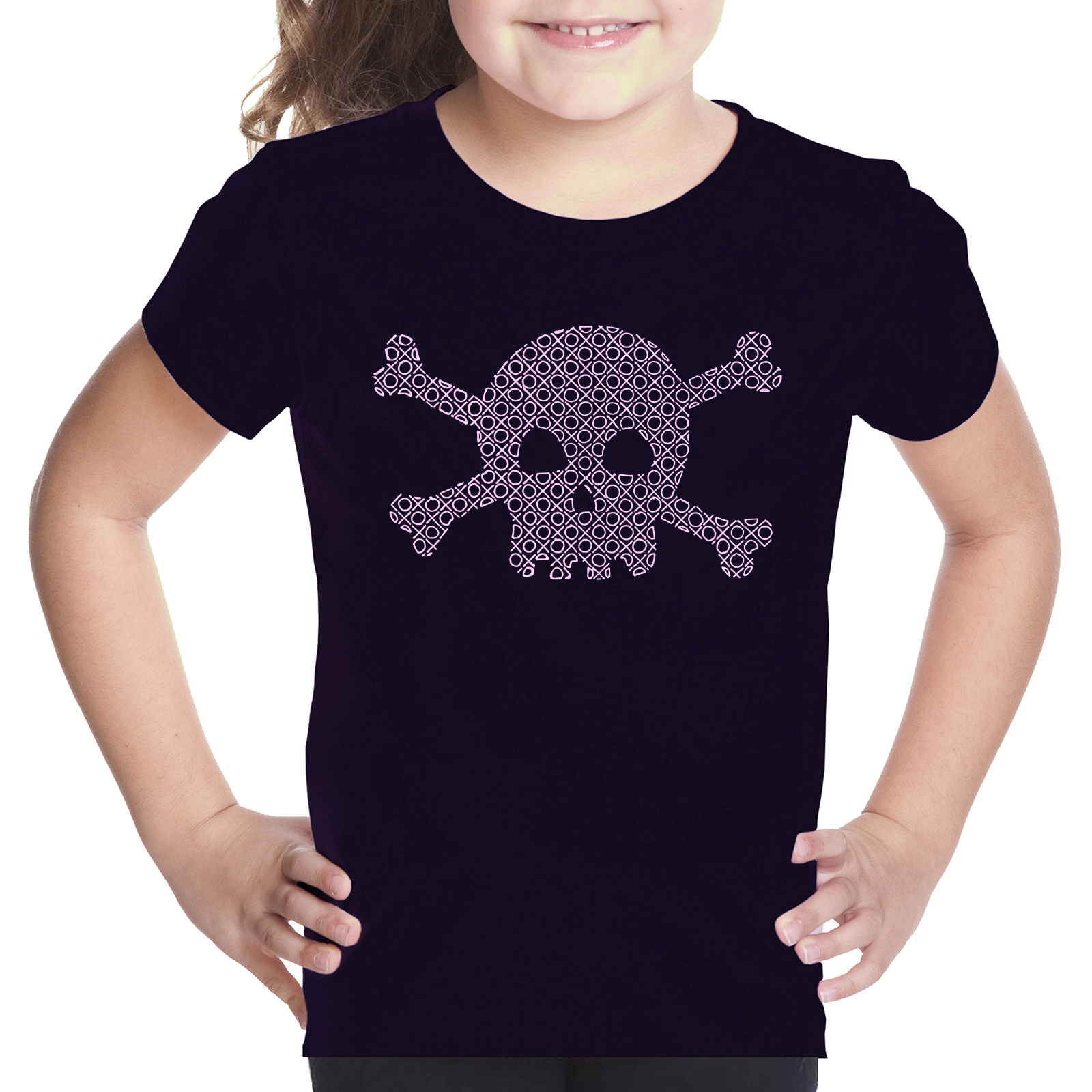 LA Pop Art Girls Word T-Shirt - XOXO Skull