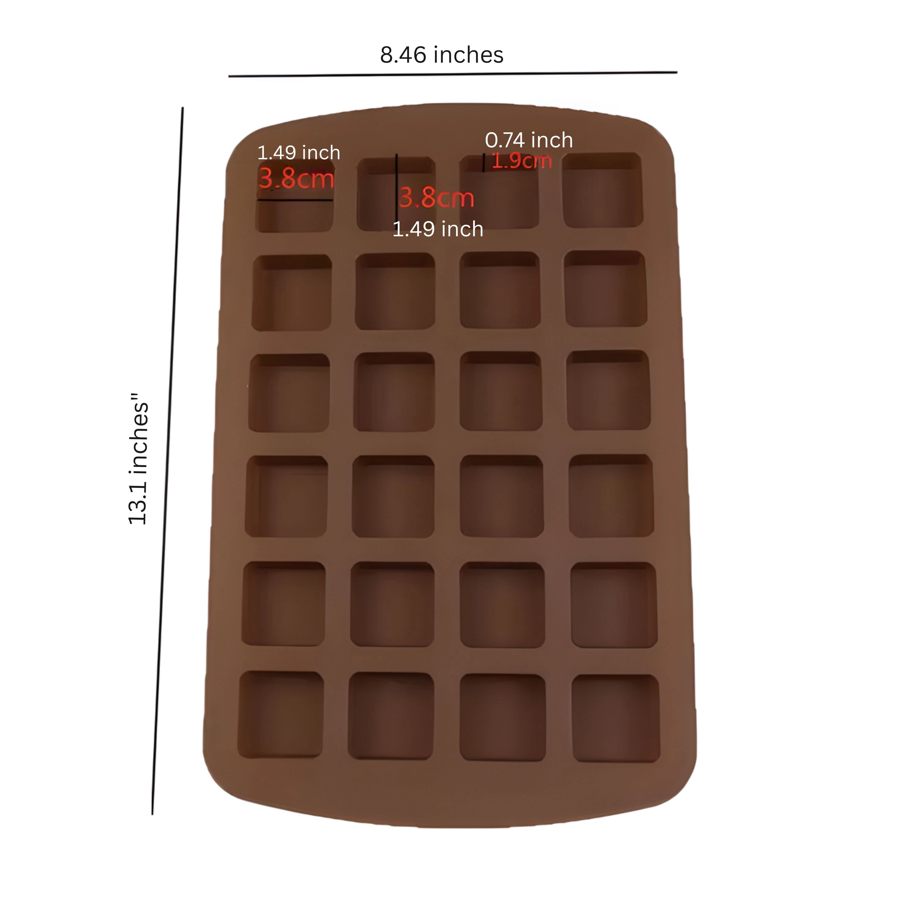 Kitcheniva 8.5 x 13.2 Inch Silicone Square Chocolate Drop Mold