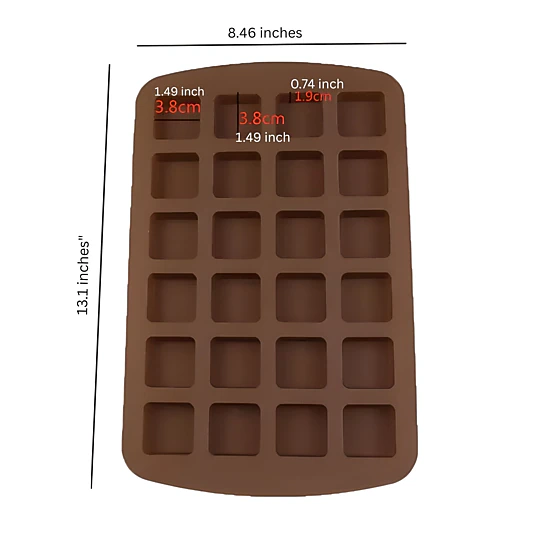 Kitcheniva 8.5 x 13.2 Inch Silicone Square Chocolate Drop Mold