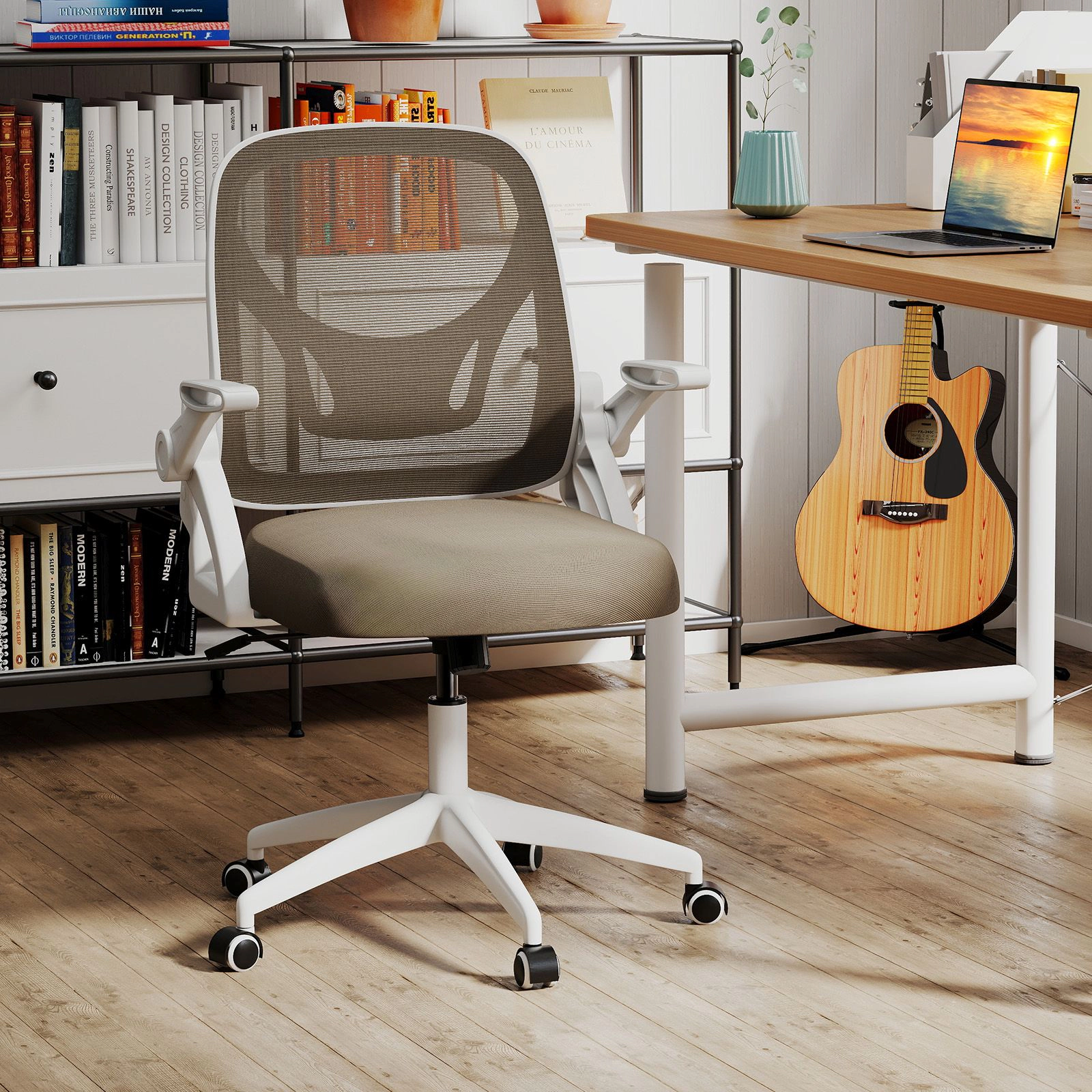 SlickBlue Ergonomic Office Chair with Mesh Back and Flip Arms