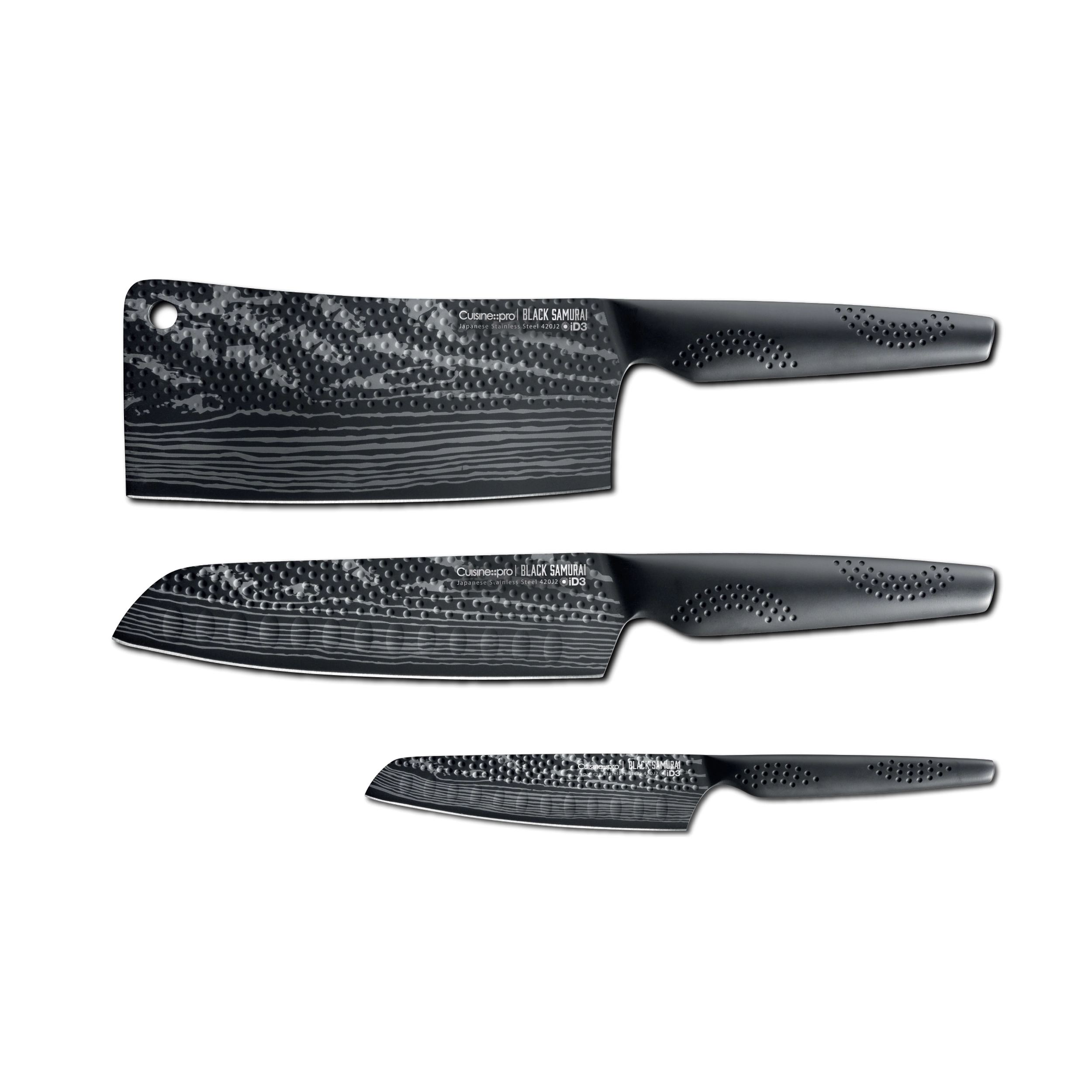 Cuisine::pro® iD3® BLACK SAMURAI Ultimate Knife Set Of 3
