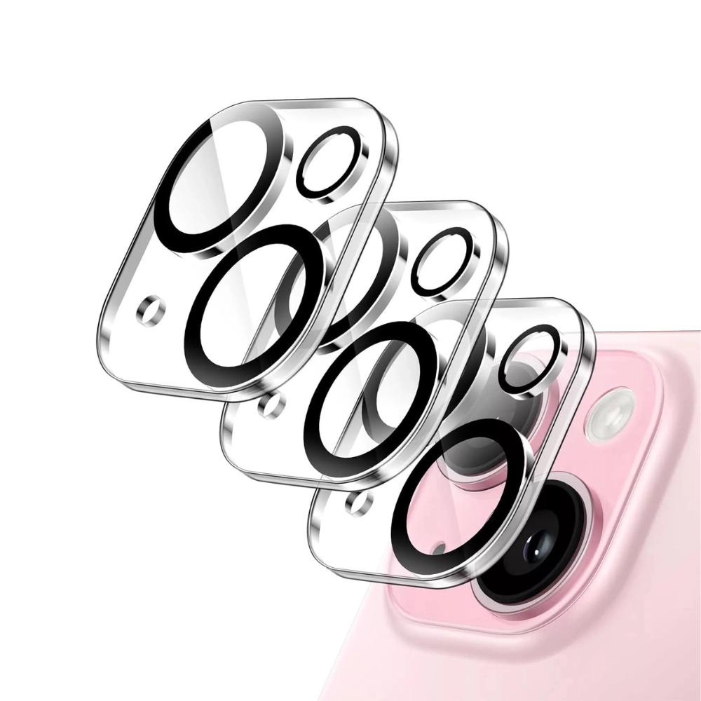 Qixxronics 3-PACK Camera Lens Protector for iPhone Camera Lens Tempered Glass Protector [Night Circle