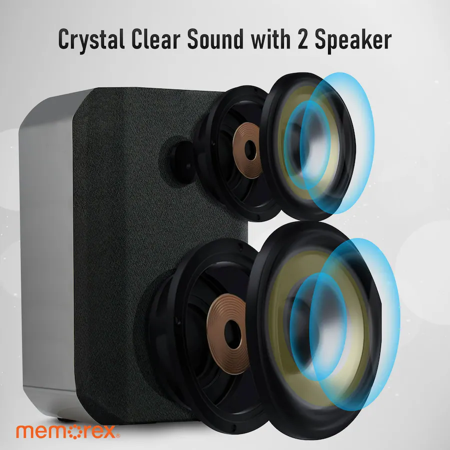 Memorex MCD200 Bluetooth CD Micro System - 10W Stereo, Dual Speakers, USB & FM