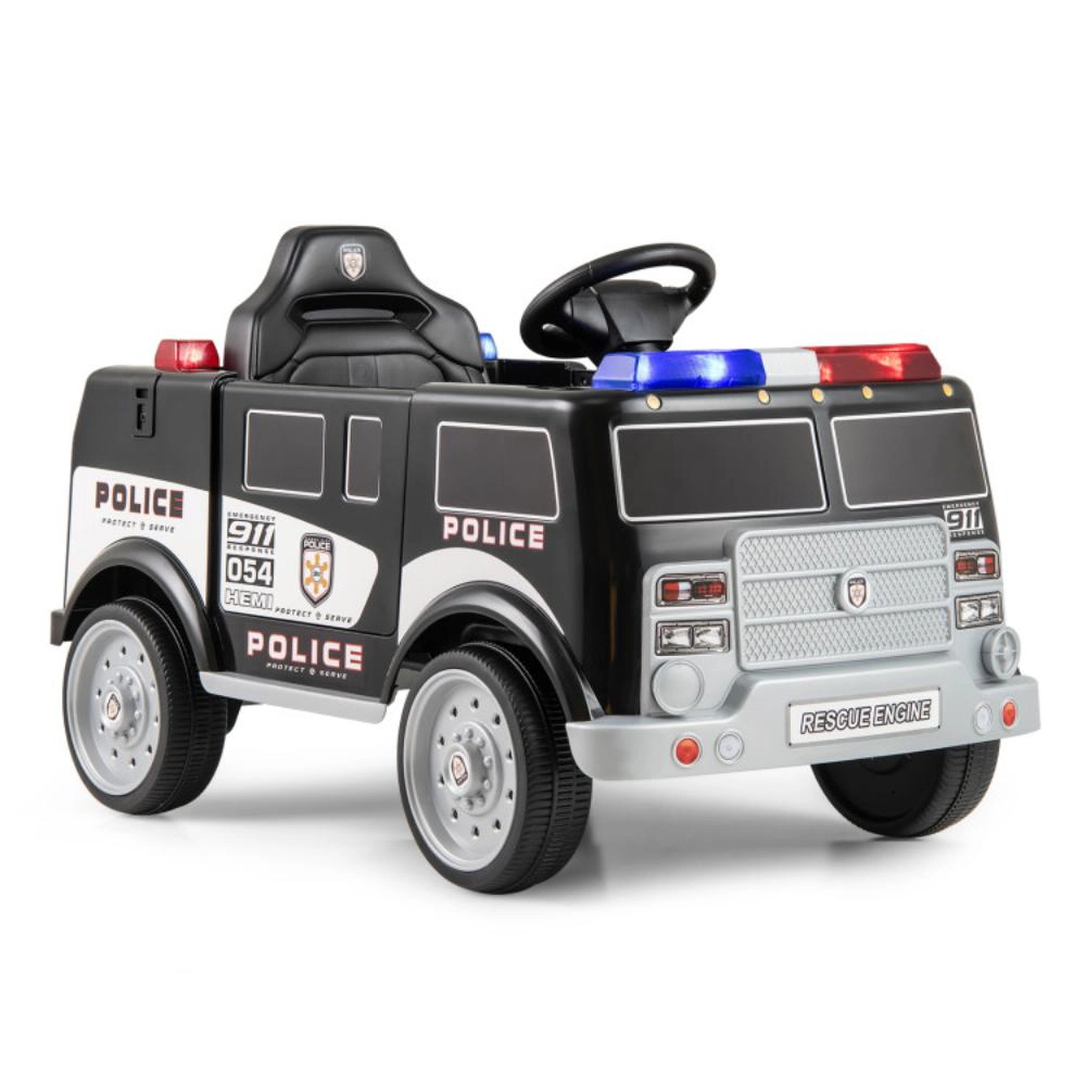 Hivvago 12V Battery Powered Electric Vehicle with 3 Speeds and Megaphone-Black