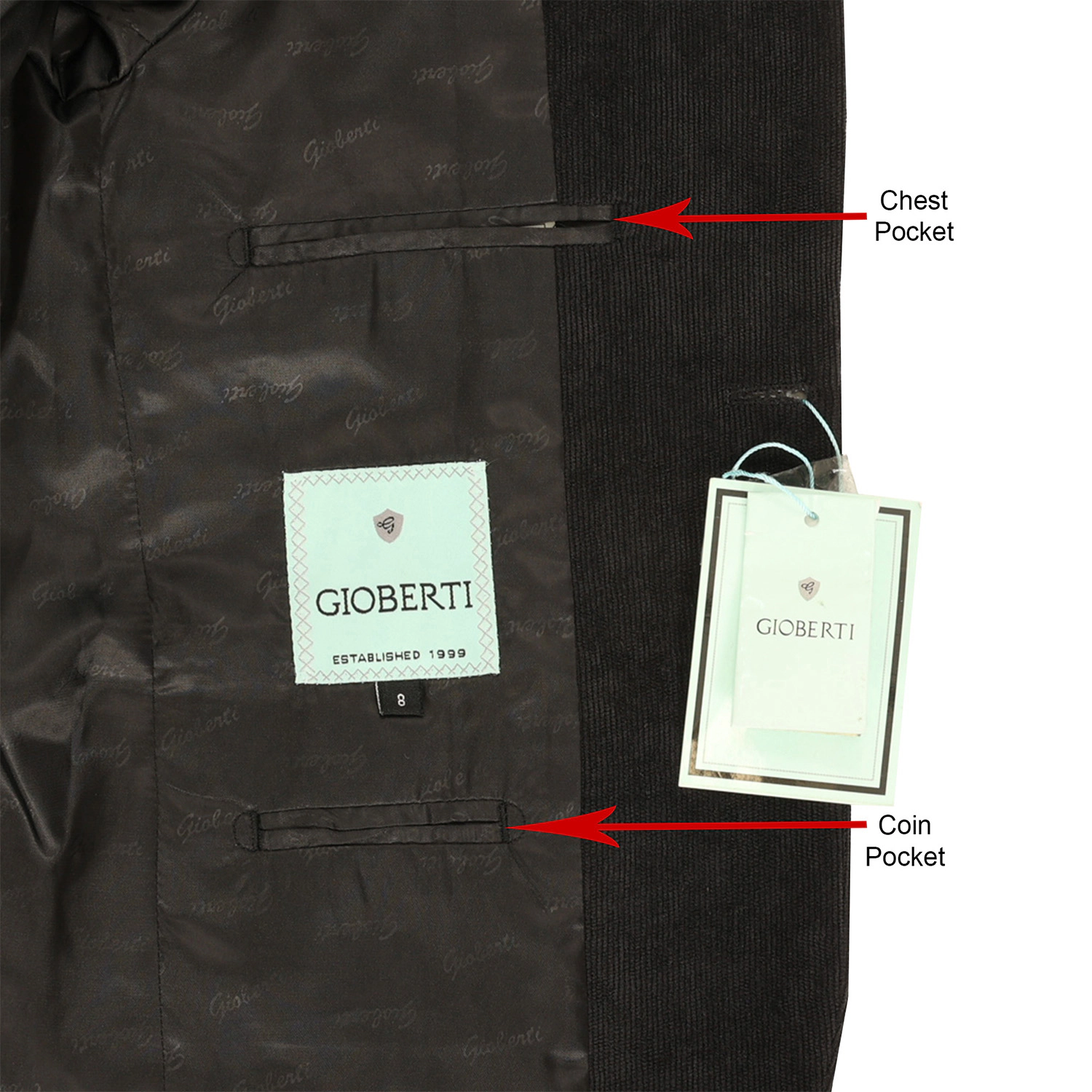Gioberti Boy's Corduroy Blazer Jacket