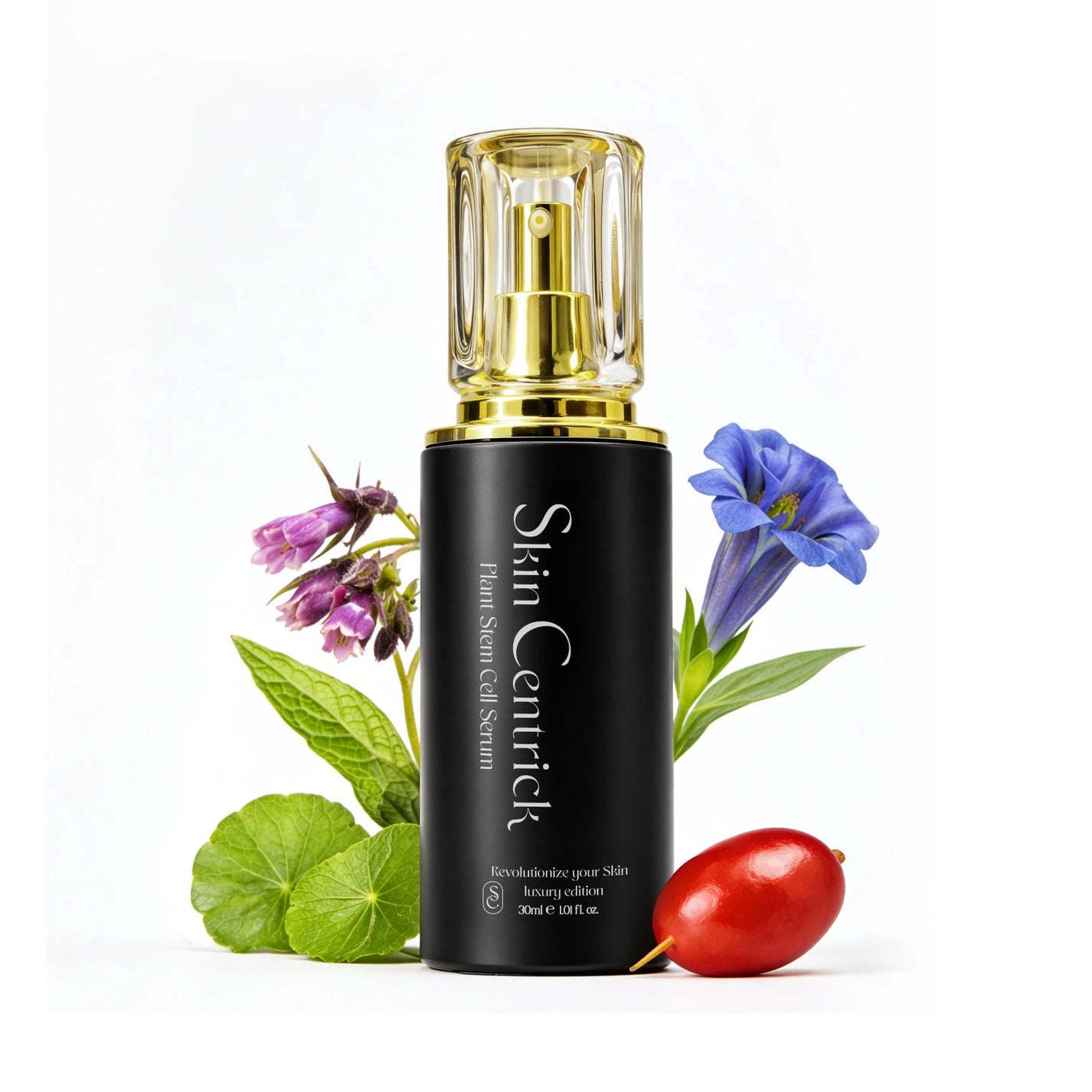 Skin Centrick | Face Serum | Hydrating & Smoothing | Plant Stem Cells & Hyaluronic Acid | Fine Lines & Dryness | 30 ml