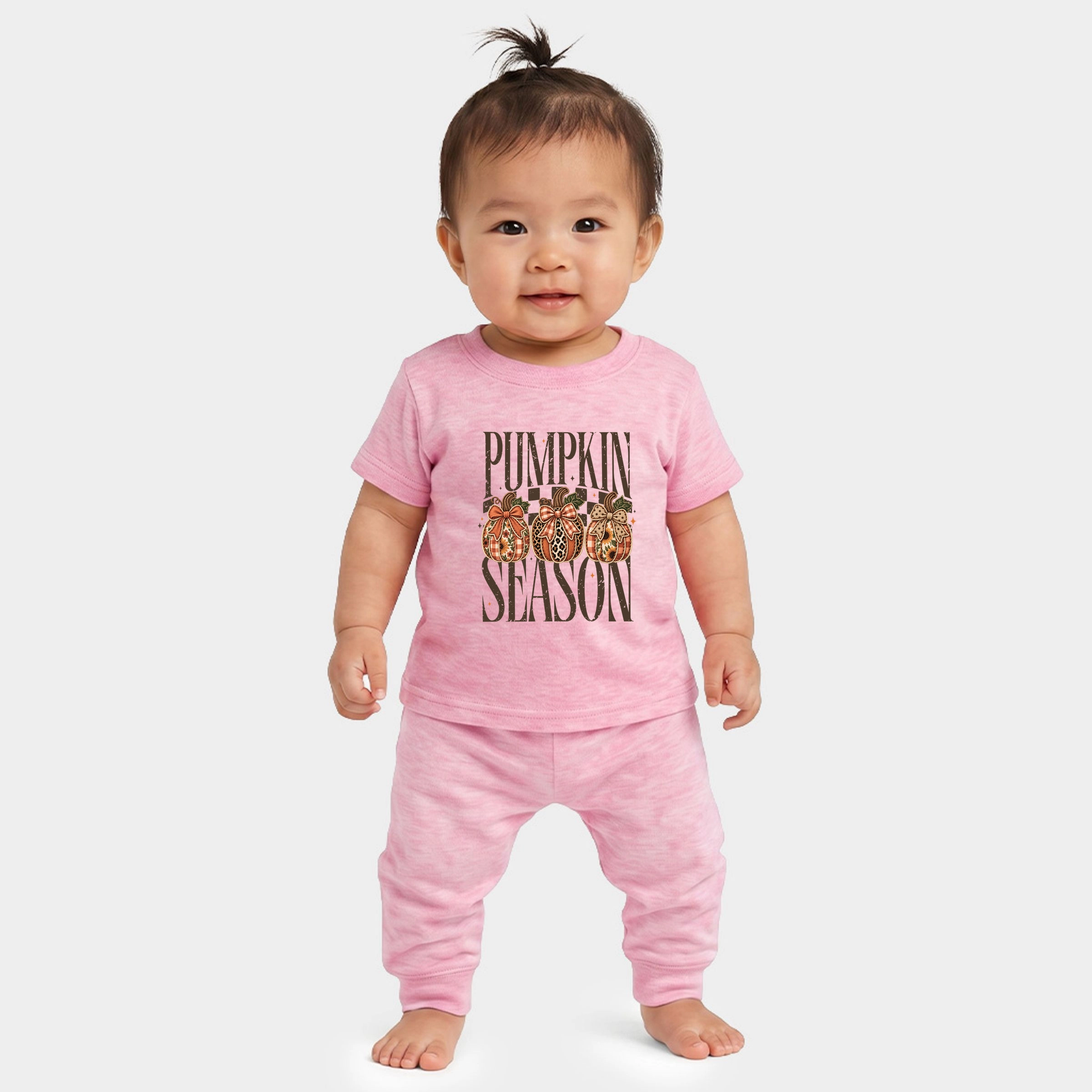 The Juniper Shop - Infant Jogger Pant Crew Set Pumpkin Season Pumpkins PRINT