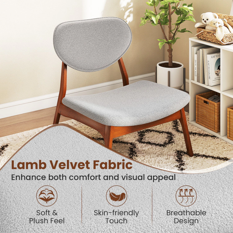 Hivvago Set of 2 Modern Accent Chairs with Matching Side Table and Solid Wood Frame