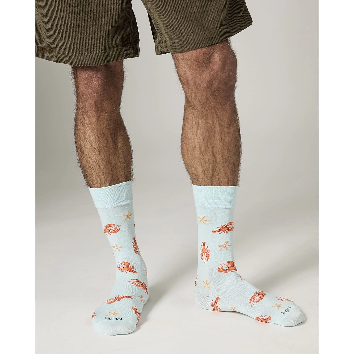 MeMoi Men's Lobster Rayon From Bamboo Crew Socks